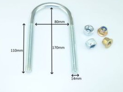 strzemię / obejma resoru Ford Transit mocowanie U 170/80 mm #2193360