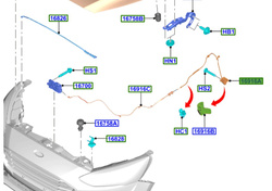 linka otwierania maski Focus Mk4 2347394 JX7B-16C657-AE
