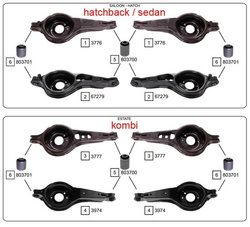 wahacz tylny pod sprężynę Ford Focus MK3 SIDEM #1894048,