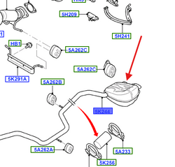 tłumik końcowy Mondeo Mk4 S-Max Galaxy 1810428 6G91-5K214-DC