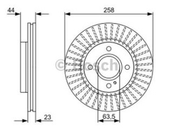 tarcze hamulcowe Ford Fiesta mk6 przód - Bosch 0986479566