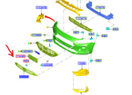 kratka dolna zderzaka przedniego Focus Mk4 2532950 KX7B17K945S1