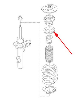 podkładka izolująca górna Ford Mondeo Mk4 Mk5 S-Max Galaxy #1541436
