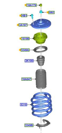 podkładka izolująca górna Ford Mondeo Mk4 Mk5 S-Max Galaxy #1541436
