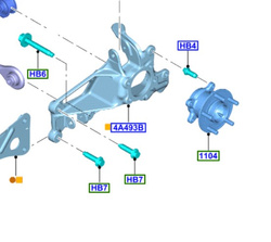 łożysko +piasta koła Ford Focus Mk4 - tył FAG #2611936