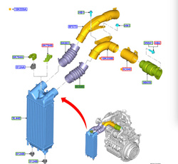 przewód intercoolera Ford 1.5 / 1.6 TDCi SOHC #2360404 Impergom