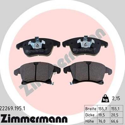 klocki hamulcowe Mondeo Mk5, S-Max, Galaxy - przód kpl. Zimmermann