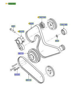 zestaw paska wielorowkowego Ford Transit 2,2 TDCI #2110260 GATES