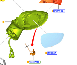 lusterko zewnętrzne lewe Fiesta Mk6 2104888 C1BB17683DD