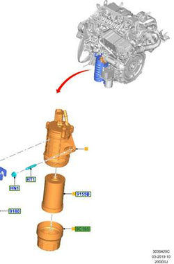 filtr paliwa kompletny Ford 2.0 TDCI EcoBlue  ® oryginał 2469983