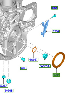 uszczelniacz wału korbowego tył Ford 1.5 EcoBlue TDCi 2190322
