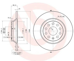 tarcze hamulcowe Ford Transit Connect MK3 16" tył Brembo 300 mm