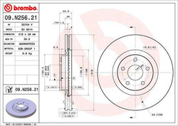 tarcze hamulcowe Ford Mondeo 5 S-Max/Galaxy - przód 316 mm BREMBO