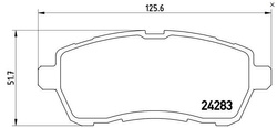 klocki hamulcowe Ford Fiesta MK6 2008-2017 przód kpl. - Brembo