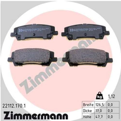 klocki hamulcowe Ford Mustang - tył - Zimmermann #2044152