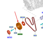 koło pasowe wały korbowego 2.0 TDCI DW10F 2412810 DS7Q-6B319-AB