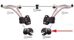 tuleja wahacza przedniego tylna prawa - Ford Fpcus MK3 C-Max -alum