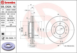 tarcze hamulcowe Ford Ranger 2011- 2022- przód #2557967 Brembo