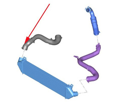 przewód / rura intercoolera Ford 2.0 TDCI DW10C DÓŁ zamiennik 1827369 
