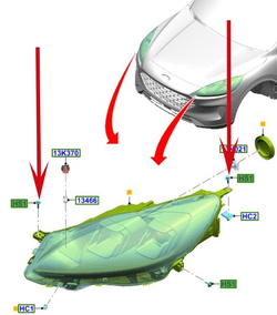 śruba M6x25mm Ford Kuga MK3 do reflektora OE: 2429073
