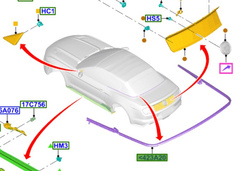 uszczelka karoserii Ford Mustang Cabriolet 2101493 ® 2242102