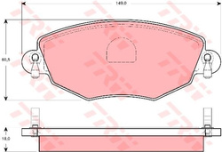 klocki hamulcowe TRW - oś przednia Ford Mondeo Mk3 #1783849