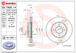 tarcze hamulcowe - przód Brembo 09.7806.11