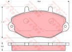 klocki hamulcowe TRW - 15'' przód