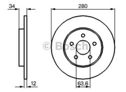 tarcze hamulcowe Ford Mondeo Mk3 - oś tylna - Bosch 0986479B65