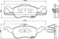 klocki hamulcowe Ford Focus Mk1 - komplet przód Brembo