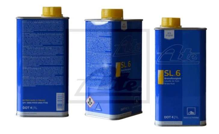 Brake Fluid, DOT 4 Low Viscosity, Ate SL.6, 5 Liter